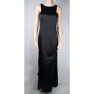 Dress Maxi Full Gown Black White